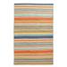 Low Profile Easy Care Rectangular Indoor/Outdoor Rug-Contemporary Decorative Colorful Transitional Stripe Sunscape 3 6 X 5 6