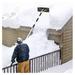 Hysache Roof Snow Rake Large Blade Roof Snow Removal Tool 6.2ft to 21ft Telescoping Scratch-Free Snow Roof Rake to Remove Snow/Leaves/Debris Yellow (OP3876)