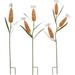 Metal Autumn Harvest Corn Stalk Decoration Set Of 3 Decorative Yard Lawn Garden Stake Outdoor Fall Decor Decoration Thanksgiving Decor For Patio Backyard Pathway (Orange D)