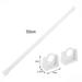 Adjustable Tension Curtain Telescopic Rod & Self Adhesive Hook For Kitchen Bath