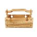 BESTONZON Folding Picnic Basket Table 2-in-1 Wooden Folding Picnic Table Storage Basket