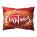 AnuirheiH Christmas Polyester Throw Pillow Covers 18 x 18 Inches Xmas Cushion Cover Case Decorations Winter Holiday Party Pillow Customized Zipper Pillowcase Decor for Sofa Bed Couch