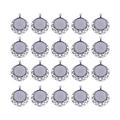 time gemstone pendant charm 100PCS 25mm Time Gemstone Pendant Alloy Round Bottom Pendant lloy Round Pendant Trays Charms DIY Jewelry Making Accessories Ancient Silver