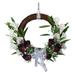 Calla Lily Wreath 1Pc Simulation Calla Lily Garland Wedding Layout Prop Hanging Wreath (White)