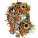 Spring Savings Clearance Items Home Deals! Zeceouar Decorations For Home/Party Simulated Plant Decoration In Front Of The Door Season Leopard Pattern Flower Wreath Sunflower Door Hanging