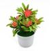 Realistic Artificial Flower Plant Flowerpot-Potted Artificial Flower Potted Artificial Flower Potted Artificial Flower Home Office Outdoor Decoration Desktop Decoration Gift