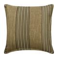 Custom Cushion Cover Decorative Beige 22 x22 (55x55 cm) Pillowcase With Zipper Jacquard Fabric Cushion Cover Couch Striped Pattern Contemporary Style - Parched Earth