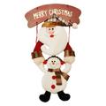 Biplut Christmas Pendant Beautifully Increase Festive Atmosphere Wood Christmas Snowman Hang Decor for Family (Santa Claus)