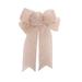 Christmas Linen Bow Christmas Wreath Decoration Red Christmas Wreath Bow Christmas Tree Decorations and Ornaments Bow Xmas Bows for Indoor and Outdoor Decoration