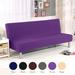 Futon Slipcover Armless Sofa Cover Stretch Sofa Bed Slipcover Protector Elastic Purple