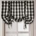 Plaid Plaid Balloon Drape Plaid Curtain Tie Roman Drapery Rod Pocket Classic Window Treatment Semi Blackout Curtain For Small Window Farmhouse Kitchen 1 Panel 23.62 X47.24