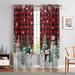 Sanviglor Christmas Grommet Blackout Window Drapes Thermal Insulated Window Drapes Eyelet Ring Top Window Curtain Room Darkening Curtain Style B 52x63in-2PCS