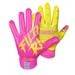 Battle Sports Double Threat Filthy Rich Adult Football Receiver Gloves Lemonade