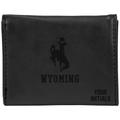 Black Wyoming Cowboys Personalized Trifold Wallet