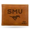 Brown SMU Mustangs Personalized Billfold Wallet