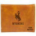 Brown Wyoming Cowboys Personalized Trifold Wallet
