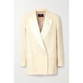 Etro - Double-breasted Cotton And Wool-blend Jacquard Blazer - Ivory