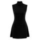 Women's Black Jocelyn Dress With Gray Stones Extra Small Khéla the Label