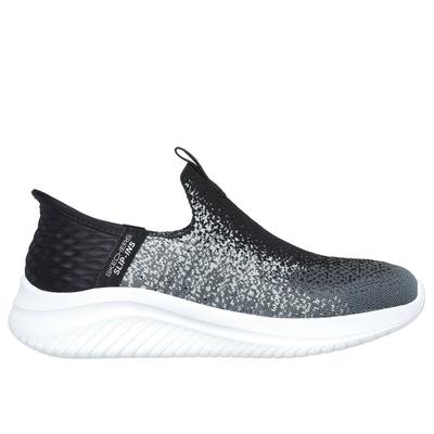 Skechers Boy's Slip-ins: Ultra Flex 3.0 - Brisk-Spec Sneaker | Size 11.5 | Black/Charcoal | Textile | Machine Washable