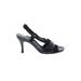 Donald J Pliner Sandals: Slingback Stiletto Cocktail Black Solid Shoes - Women's Size 9 - Open Toe