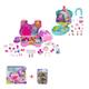 Polly Pocket Bundle Pack - Einhorn-Party (GVL88) + Hunde-Party (HKV30) großes Spielset mit Kleiner Polly, Lila Puppe, Hüpfburg, Schloss, Schaukel, Hundehütte, Rutsche und mehr für Kinder ab 4 Jahren