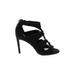 Calvin Klein Heels: Strappy Stilleto Cocktail Party Black Print Shoes - Women's Size 8 - Open Toe