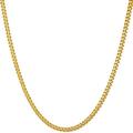 Lifetime Jewelry Gold Necklace for Women & Men [ 2.2mm Curb Link Chain ] 20X More 24k Real Plating Than Other Dainty Pendant Necklaces - Thin Yet Strong - Lifetime Replacement Guarantee (20.0)