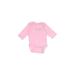 Gerber Long Sleeve Onesie: Pink Print Bottoms - Size 0-3 Month