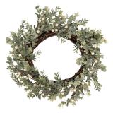 Northlight Seasonal White Berry & Eucalyptus Christmas Wreath 18-Inch Unlit Most Realistic Faux//Twig in Brown/Green/White | Wayfair