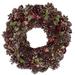 Northlight Seasonal 13" Red & Gold Glittered Pine Cone & Berry Christmas Wreath Most Realistic Faux in Brown/Green/Red | Wayfair NORTHLIGHT SH89561