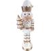 The Holiday Aisle® 36-inch Elf Nutcracker Figurine Holding Tree in Gold/White in White/Yellow | 36 H x 9.4 W x 7.5 D in | Wayfair