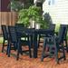 Beachcrest Home™ Midwest Rectangular 6 - Person Outdoor Dining Set Plastic in Black | 43.3" H x 55.5" W x 86.5" L | Wayfair