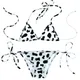 Mini Bikini à pois pour femmes ensemble Style japonais sous-vêtements col licou soutien-gorge