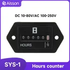 SYS-1 6 chiffres minuterie compteur mécanique heures compteur horaire numérique industriel complet scellé Quartz DC 10-80 V AC 100-250 V