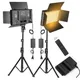 Nagnahz U800+ LED Video Light Photo Studio Lamp Bi-Color 2500K-8500k Dimmable with Tripod Stand
