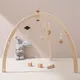 Baby Montessori Toys Wooden Gym Frame Splint Triangle Newborn Activity Gym Frame Star Cloud Hanging