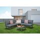 Outdoor Corner Sofa Set With Adjustable Head Rest - White Or Grey! | Wowcher