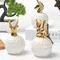 Europäische Keramik Weiß Lagerung Jar Goldene Tier Schmuck Box Haushalt Runde Süßigkeiten Kleine