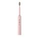 Winter Deals! UHUYA Electric Toothbrush Electric Toothbrush USB Wireless Charging Toothbrush with 4 Brush Heads 5 Cleaning Modes 3 Strength IPX8 Watertight Suitable for Adults Pink