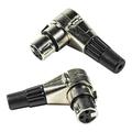 HQRP 2-Pack 3-Pin XLR Adjustable Right Angle Female Connector with 7 Different Position Compatible with Pro Audio DJ Band XLR Plug Jack Right Angle 3 Pin Mic Microphone Speaker Audio Cable Connector