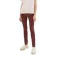 TOM TAILOR Damen Alexa Skinny Jeans in PU Leder-Optik, 30337 - Raisin, 29/30