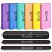 TsMADDTs Nail Files and Buffers Set with 6PCS Rectangular Nail Buffers and 6PCS Black 100/180 Grit Nail Files Professional Nail Care Tools Kit for Women and Girls