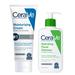 Cerave Moisturizing Cream and Hydrating Skin Care Set for Dry Skin - Face & Body Cream and Non-Foaming Face Wash - Hyaluronic Acid and Ceramides - 8Oz Cream + 8Oz Cleanser