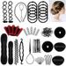 27Pcs Hair Styling Set Hair Design Styling Tools DIY Accessories Hair Modelling Tool Kit Magic Fast Spiral Hair Braid Braiding Tool for Women and Girls