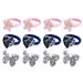 Girls Bow Hair Tie for Toddlers Kids Fun Hair Ties Butterfly Rainbow Heart Ponytail Holder for Infant Girls Kids Seamless Sparkle Cotton Glitter Hair Ties