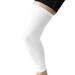 Unique Bargains White L Size Long Outdoor Stretch Brace Leg Sleeve Knee Calf Protector