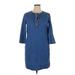 Draper James Casual Dress - Shift: Blue Print Dresses - Women's Size 14