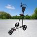 Folding 3 Wheels Lightweight Golf Club Push Pull Cart Trolley Golf Pull Cart