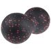 EPP Muscle Relaxation Dual Ball Peanut Massage Ball Yoga Fitness Lacrosse Ball for Home Office (Black Red)