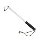 NUOLUX 120cm Fishing Gaff Telescopic Fish Gaff with Stainless Spear Gaff Hook of Saltwater Offshore Ice Tool Aluminium Pole EVA Handle (Silver)